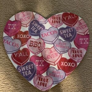 Large Texas Valentine’s Day platter